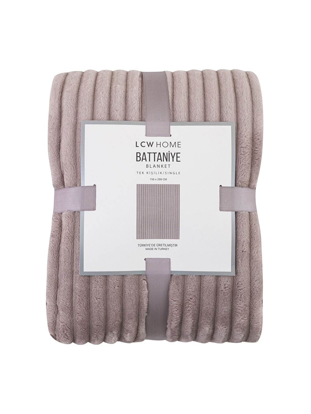 Bej Wellsoft Fitilli Tek Kişilik Battaniye 150x200 cm-4