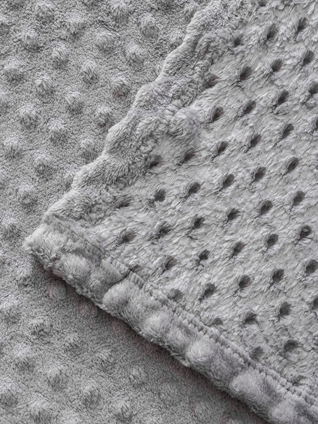 Gri Welsoft Tomurcuk Desenli Tek Kişilik Battaniye 150x220 cm-3