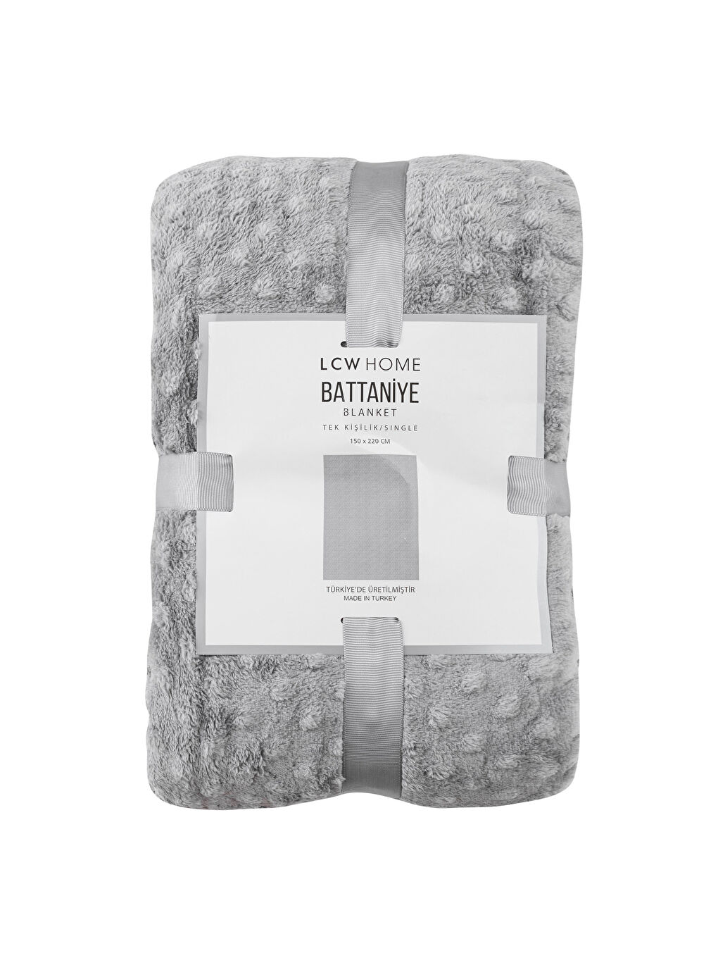 Gri Welsoft Tomurcuk Desenli Tek Kişilik Battaniye 150x220 cm-4