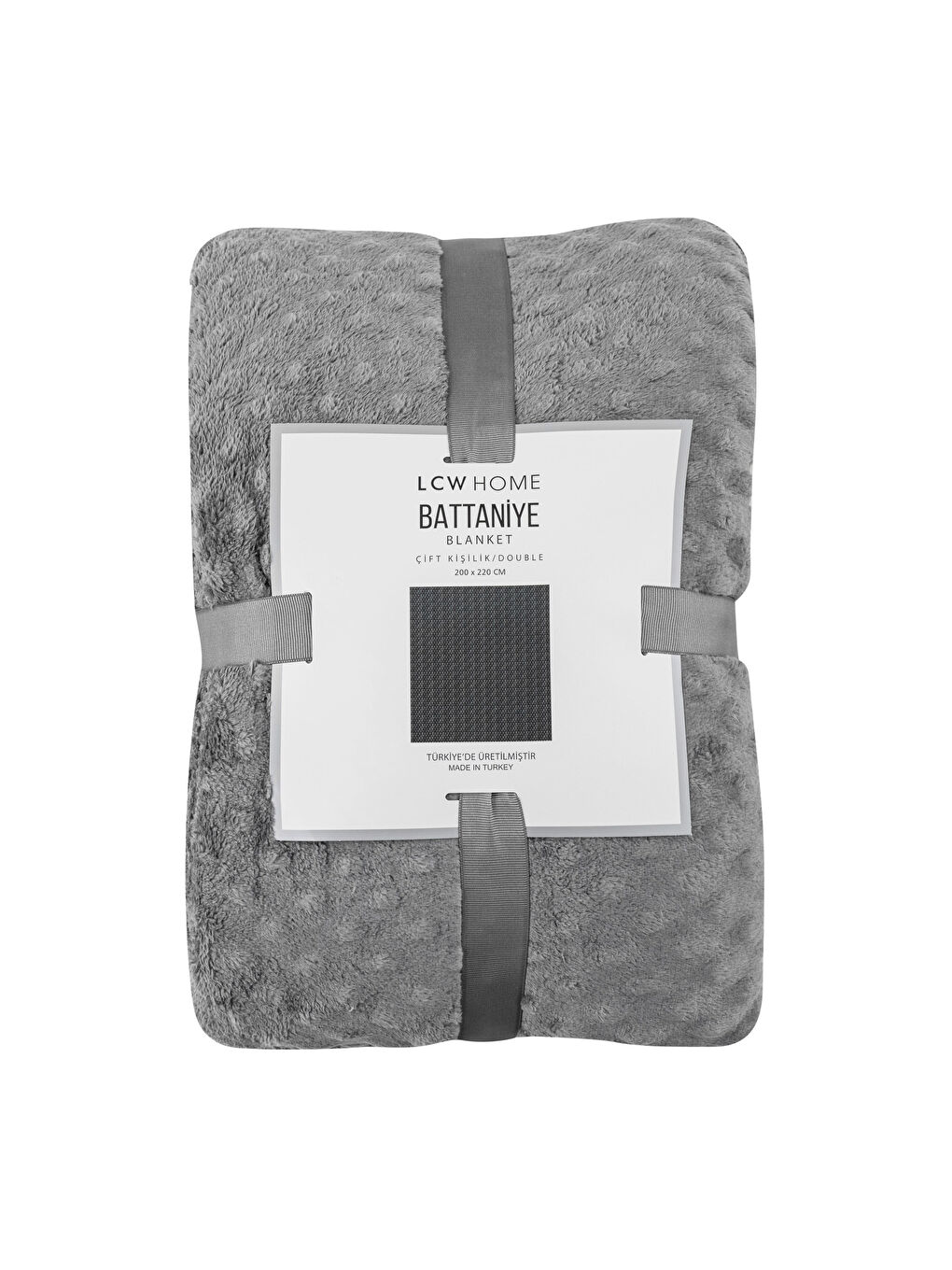 Gri Tomurcuk Desenli Welsoft Çift Kişilik Battaniye 200x220 cm-4