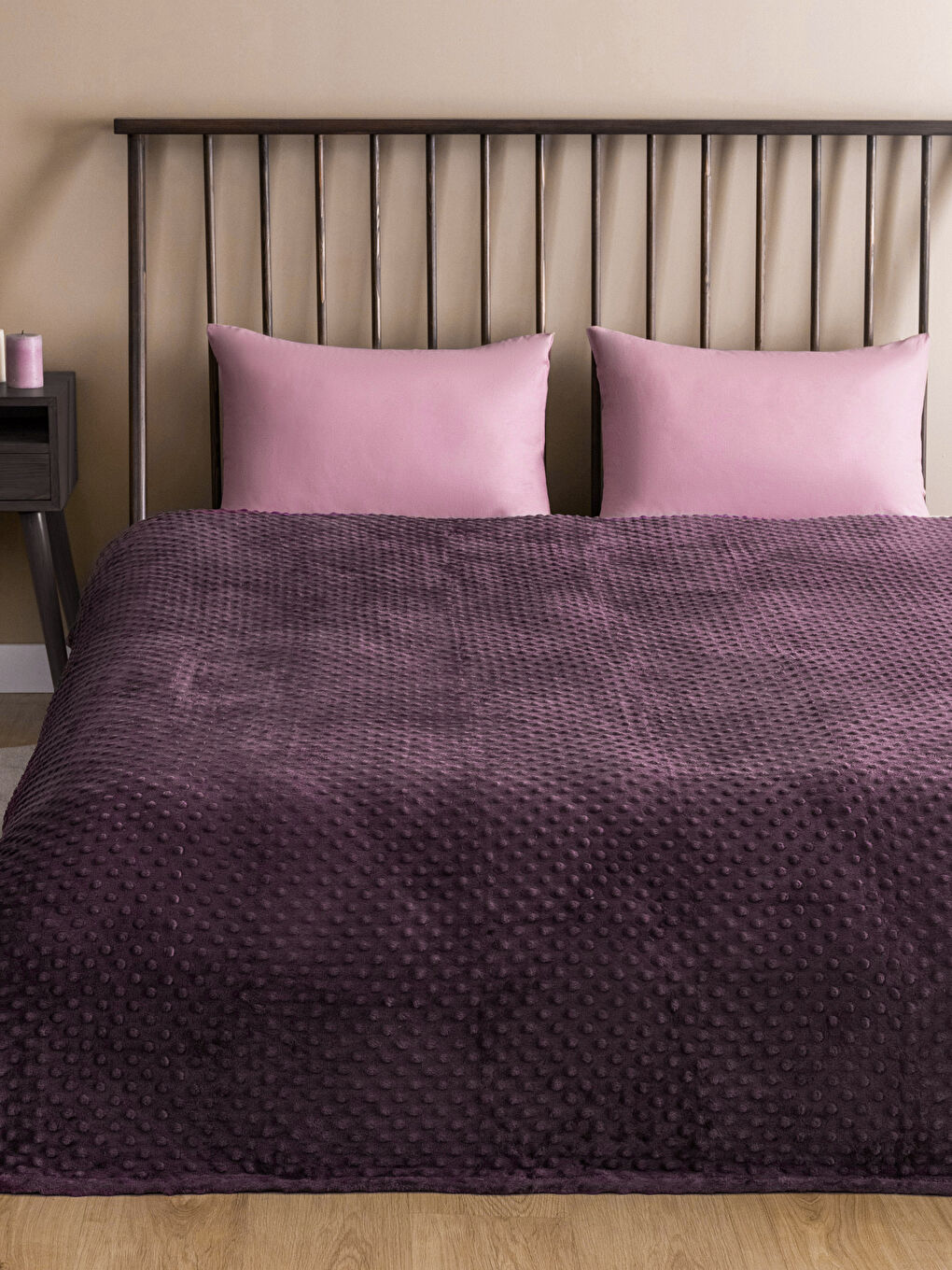 Двуспальное одеяло из велсофта с узором Tomurcuk 200x220 см