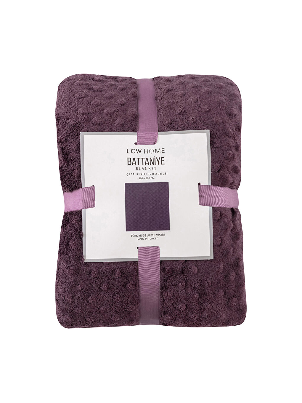 Двуспальное одеяло из велсофта с узором Tomurcuk 200x220 см-4