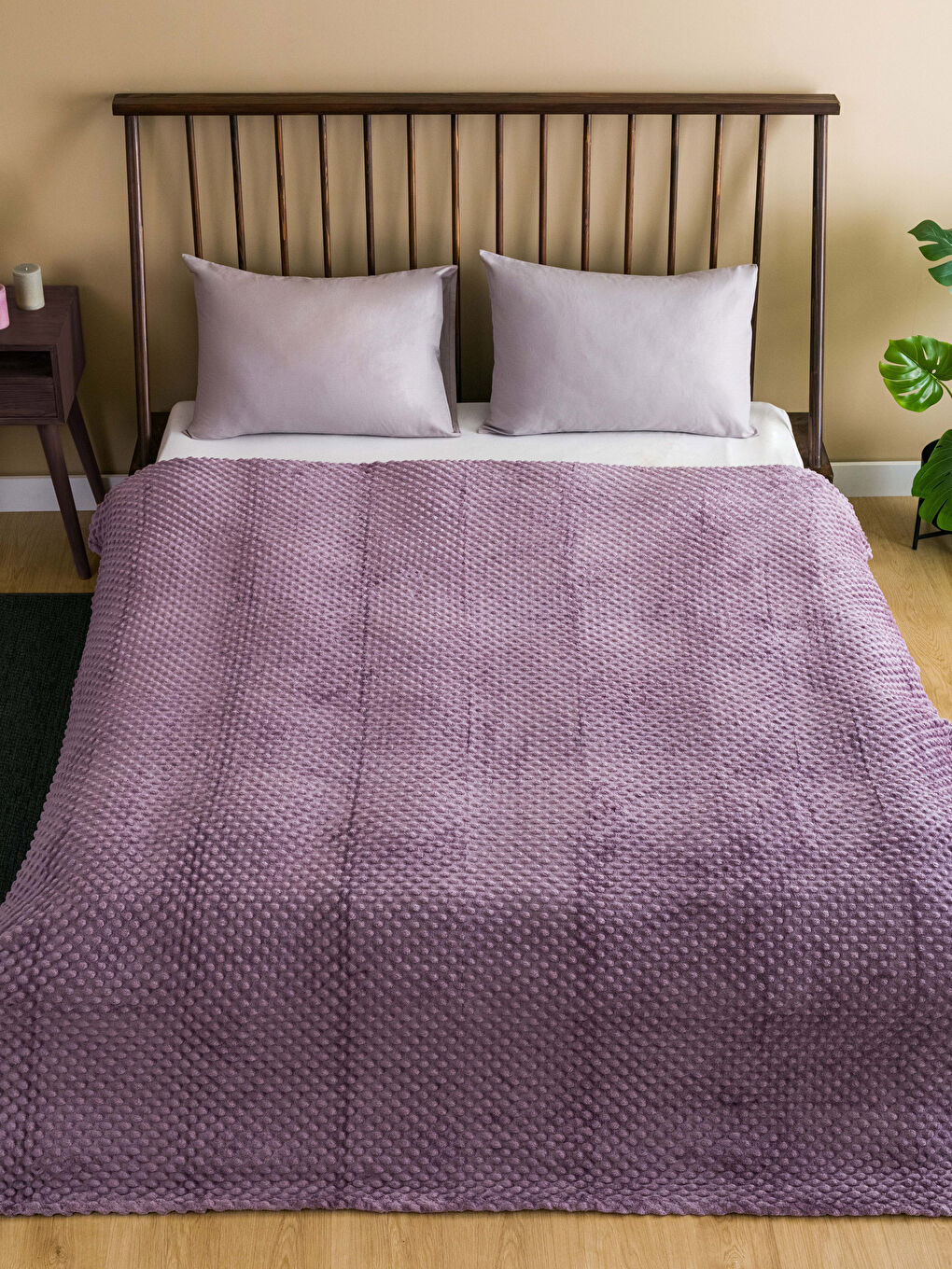 Двуспальное одеяло из велсофта с узором Tomurcuk 200x220 см-1