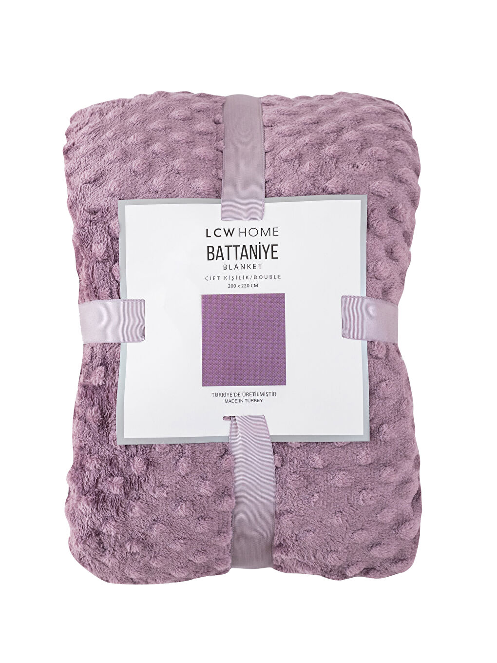 Двуспальное одеяло из велсофта с узором Tomurcuk 200x220 см-4