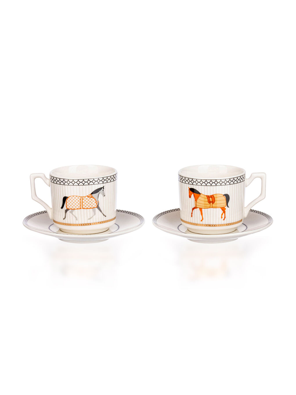 Printed Porcelain Turkish Coffee Cup of 2 -S3AH84Z8-F9C