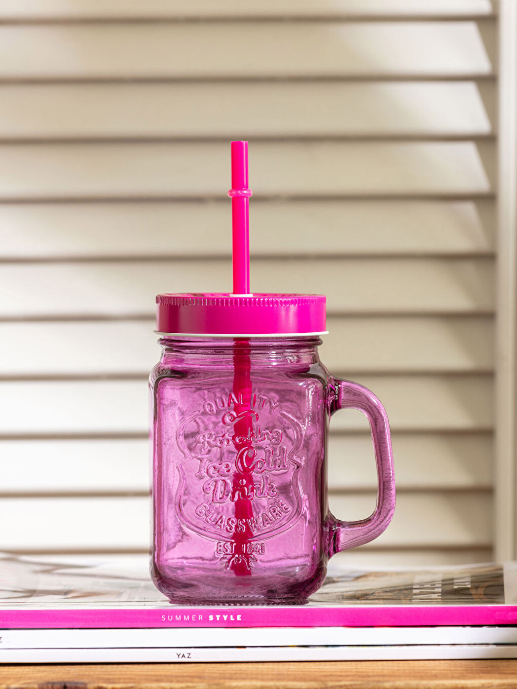 Strohhalm Pipette Glasbecher 420 Ml