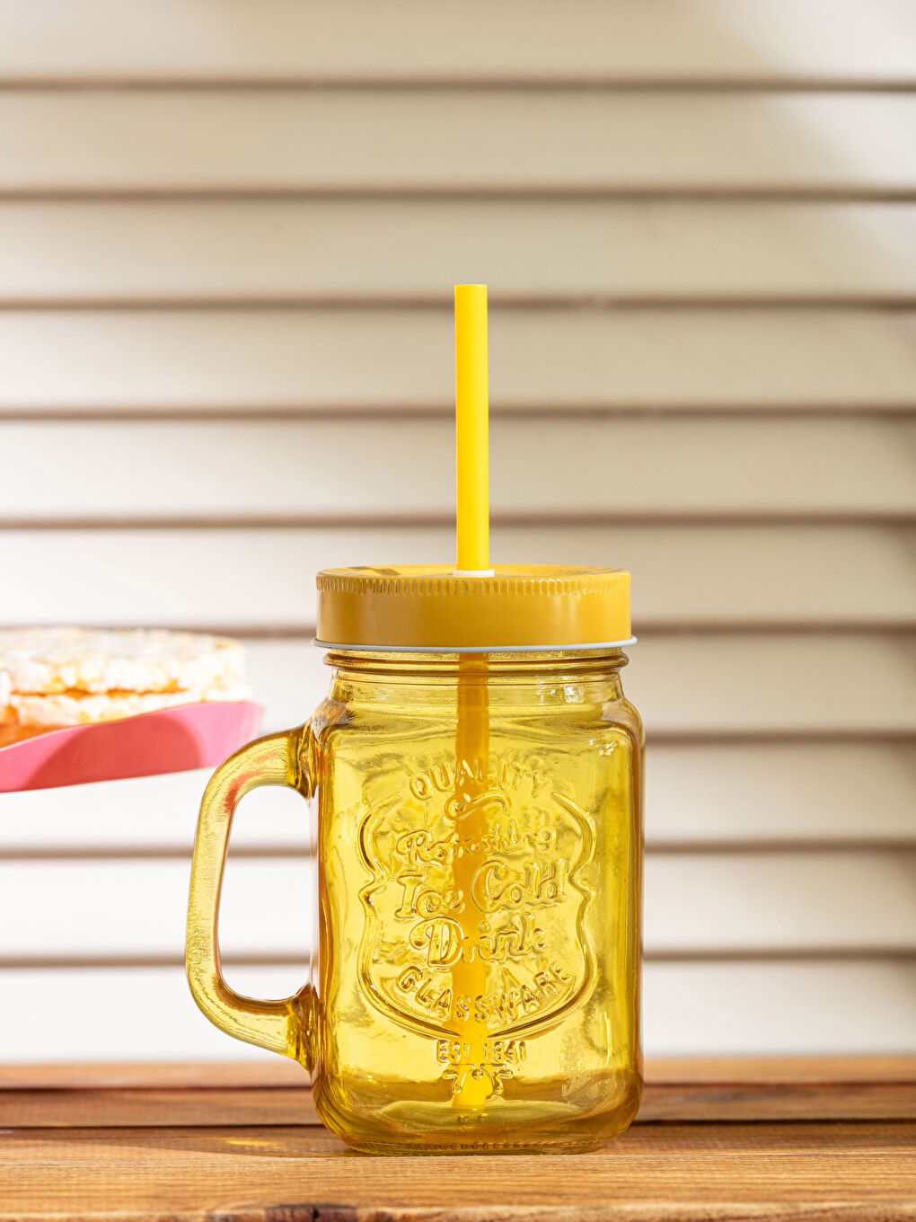 LCW HOME Sari Pipetli Cam Kupa Bardak 420 ml - 1