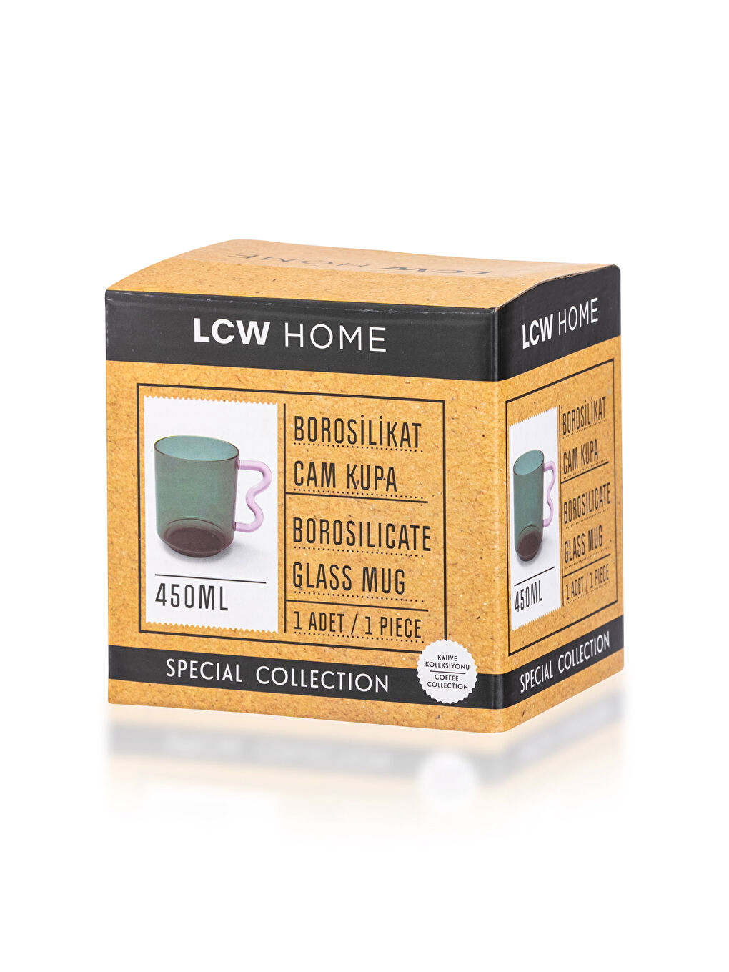 LCW HOME Karişik Borosilikat Cam Kupa 450 ml - 3