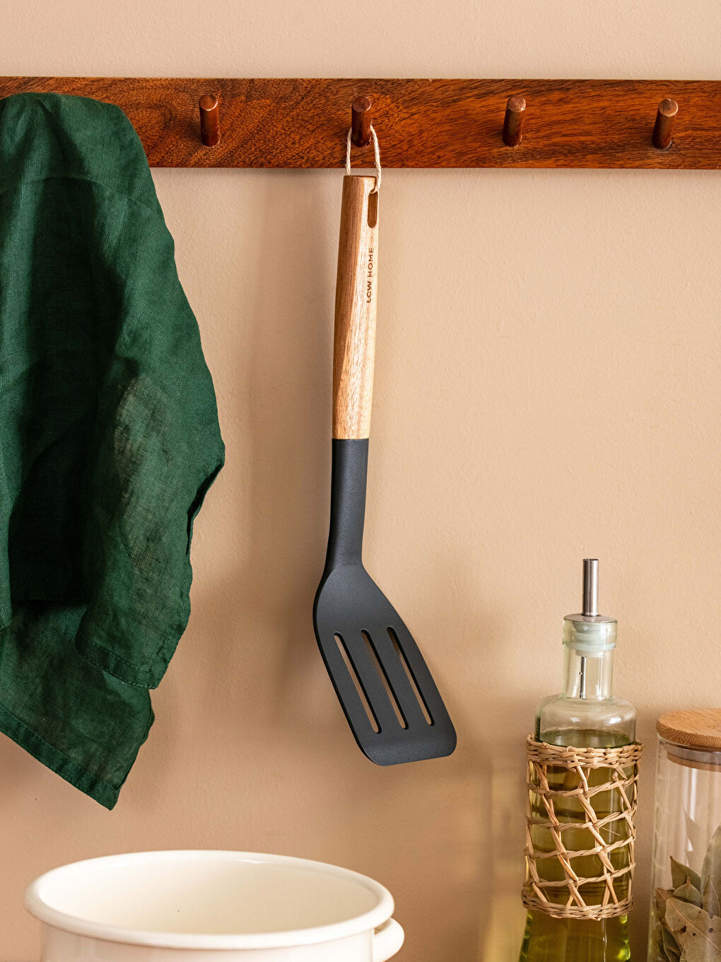 LCW HOME Perforated Wooden Spatula 32 Cm -S3AL52Z8-LQJ