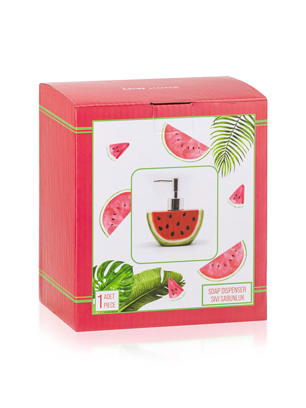 Watermelon Printed Ceramic Liquid Soap Dispenser 10x15 Cm-3
