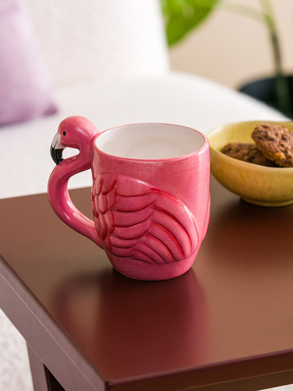 Tasse en Céramique à Motif Flamant-1