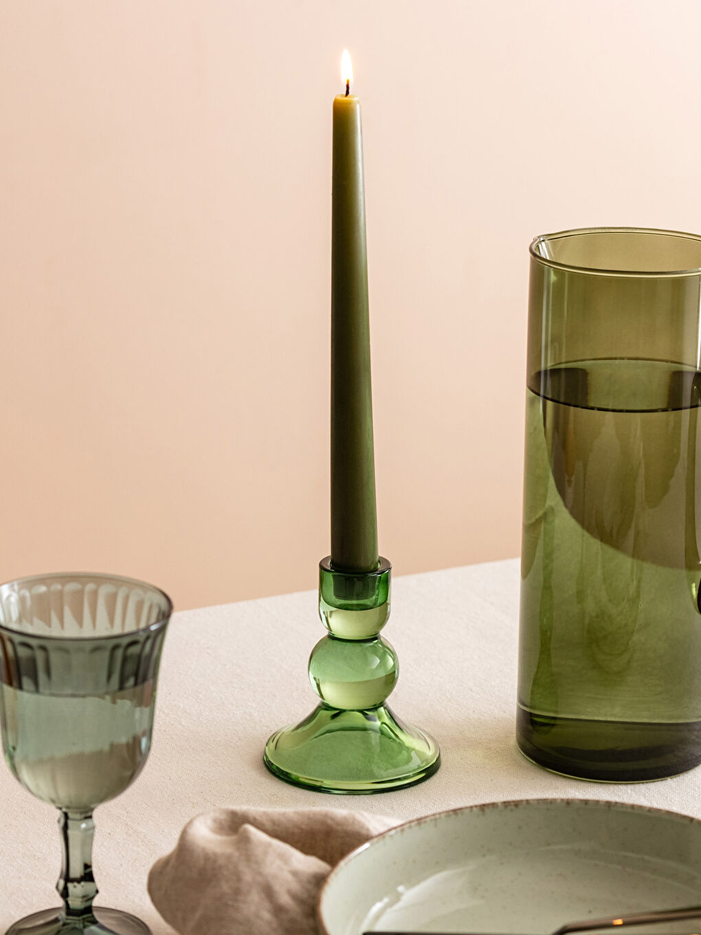 LCW HOME Glass Candlestick 9x10 Cm -S3AR61Z8-LRR