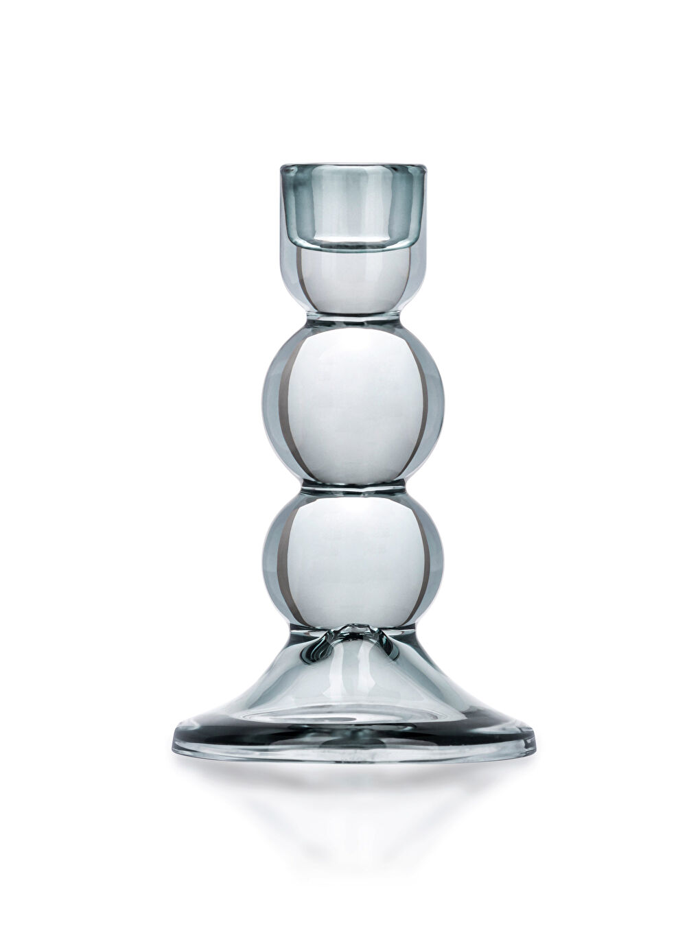 Gri Cam Şamdan 7x15 cm-3