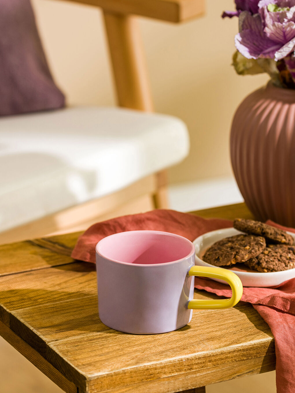 Karışık Renk Bloklu Seramik Kupa 300 ml