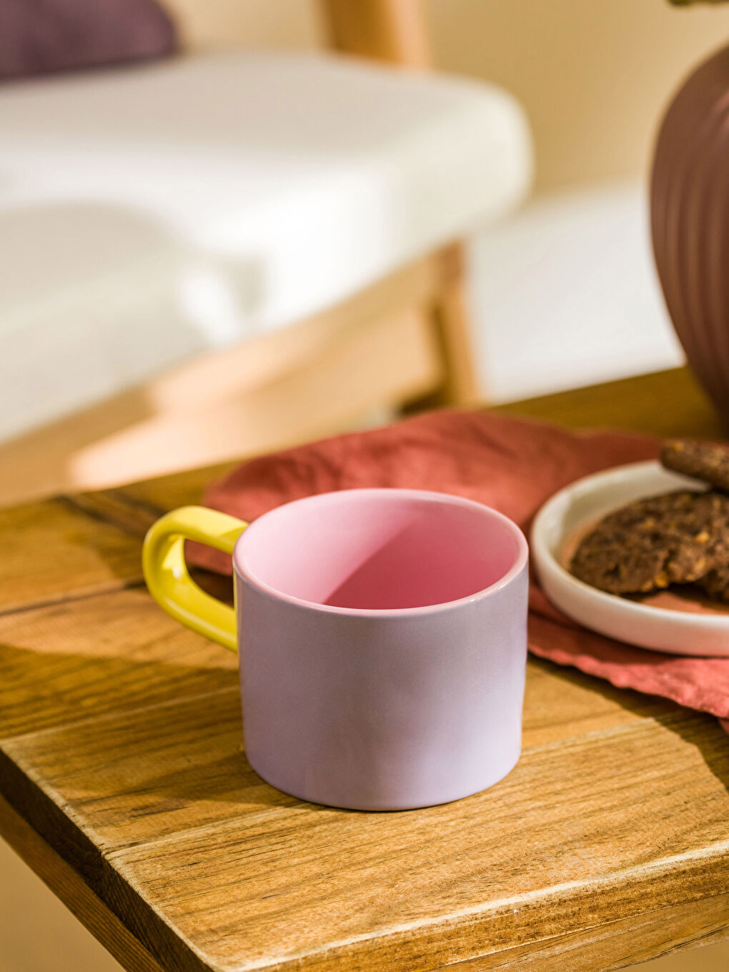 Karışık Renk Bloklu Seramik Kupa 300 ml-1