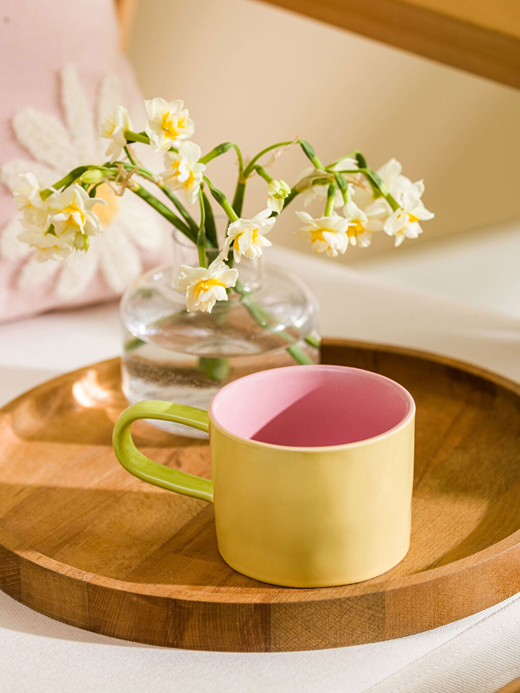 Karışık Renk Bloklu Seramik Kupa 300 ml-1