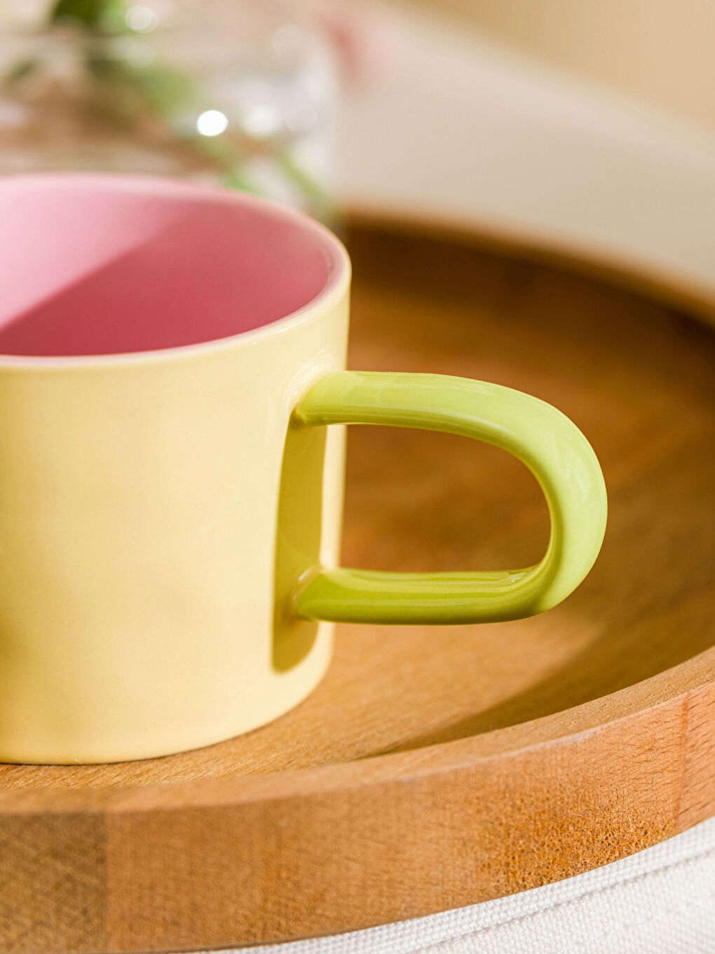 Karışık Renk Bloklu Seramik Kupa 300 ml-2