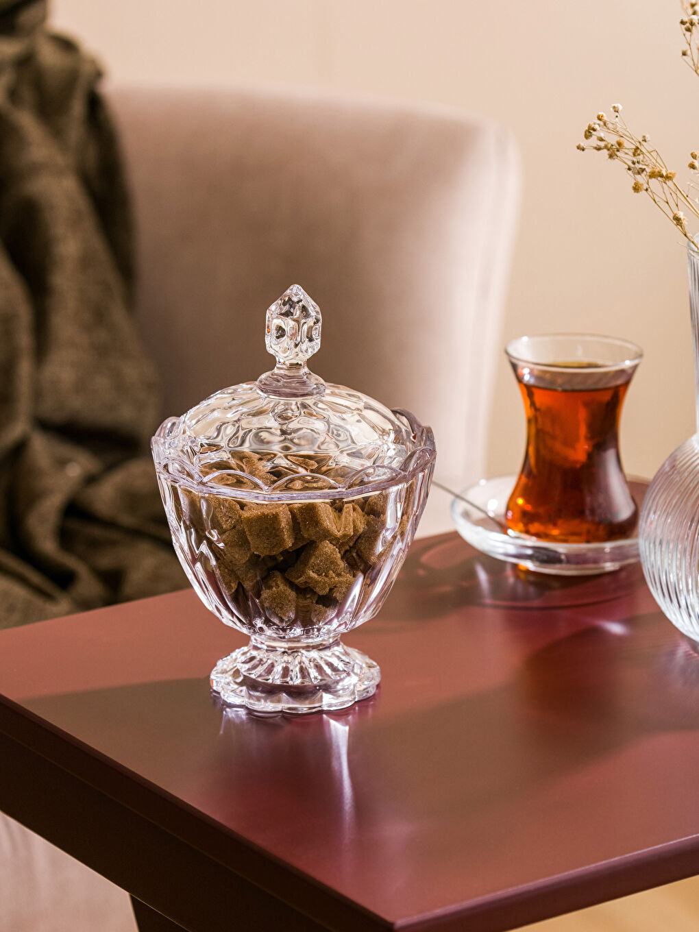 Renksiz Cam Şekerlik 11x18 cm