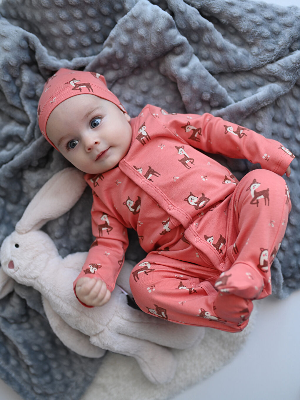 Bud Patterned Wellsoft Baby Blanket 90x110 Cm-1