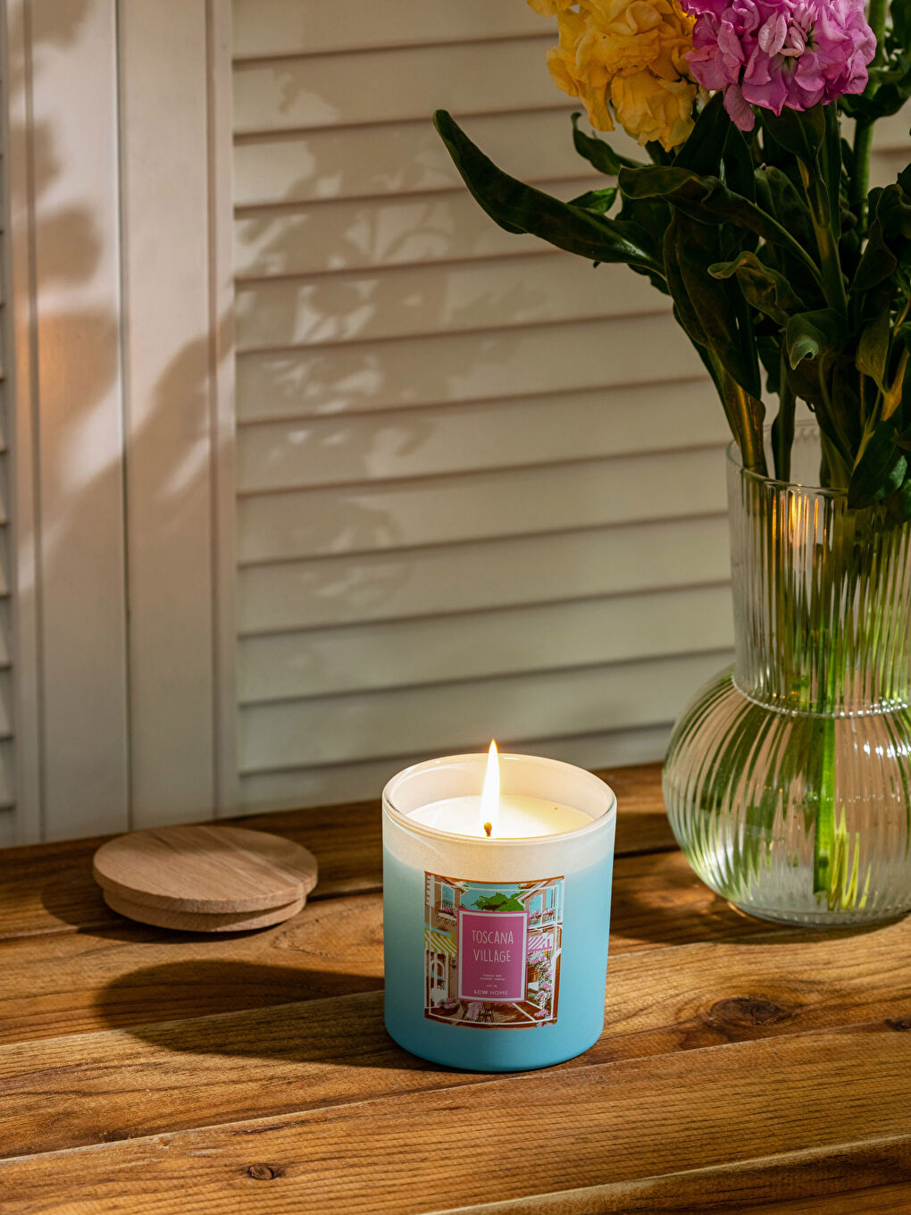 Floral Scented Decorative Glass Candle 190 Gr