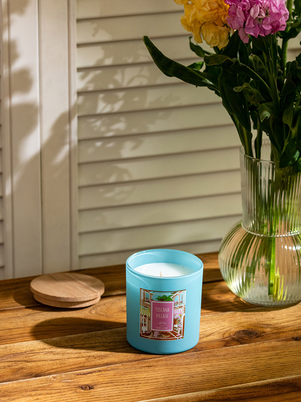 Floral Scented Decorative Glass Candle 190 Gr-1