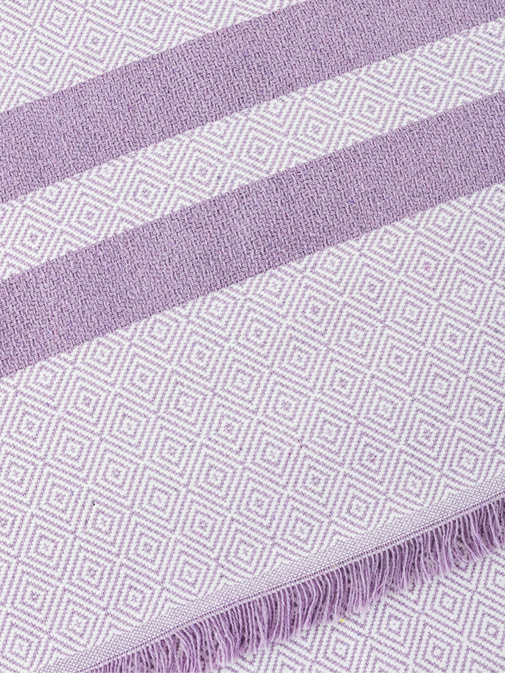 Lila Çizgi Desenli Havlu-2