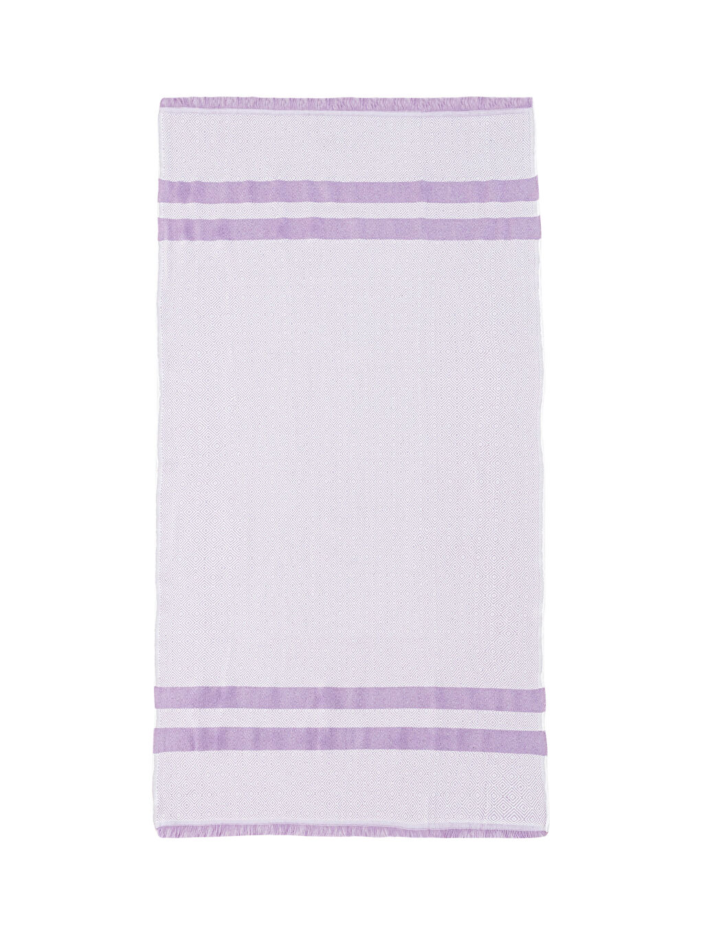 Lila Çizgi Desenli Havlu-4