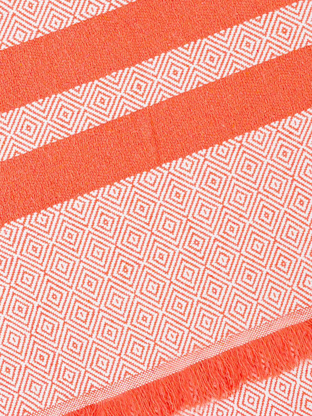 Turuncu Çizgi Desenli Havlu-2