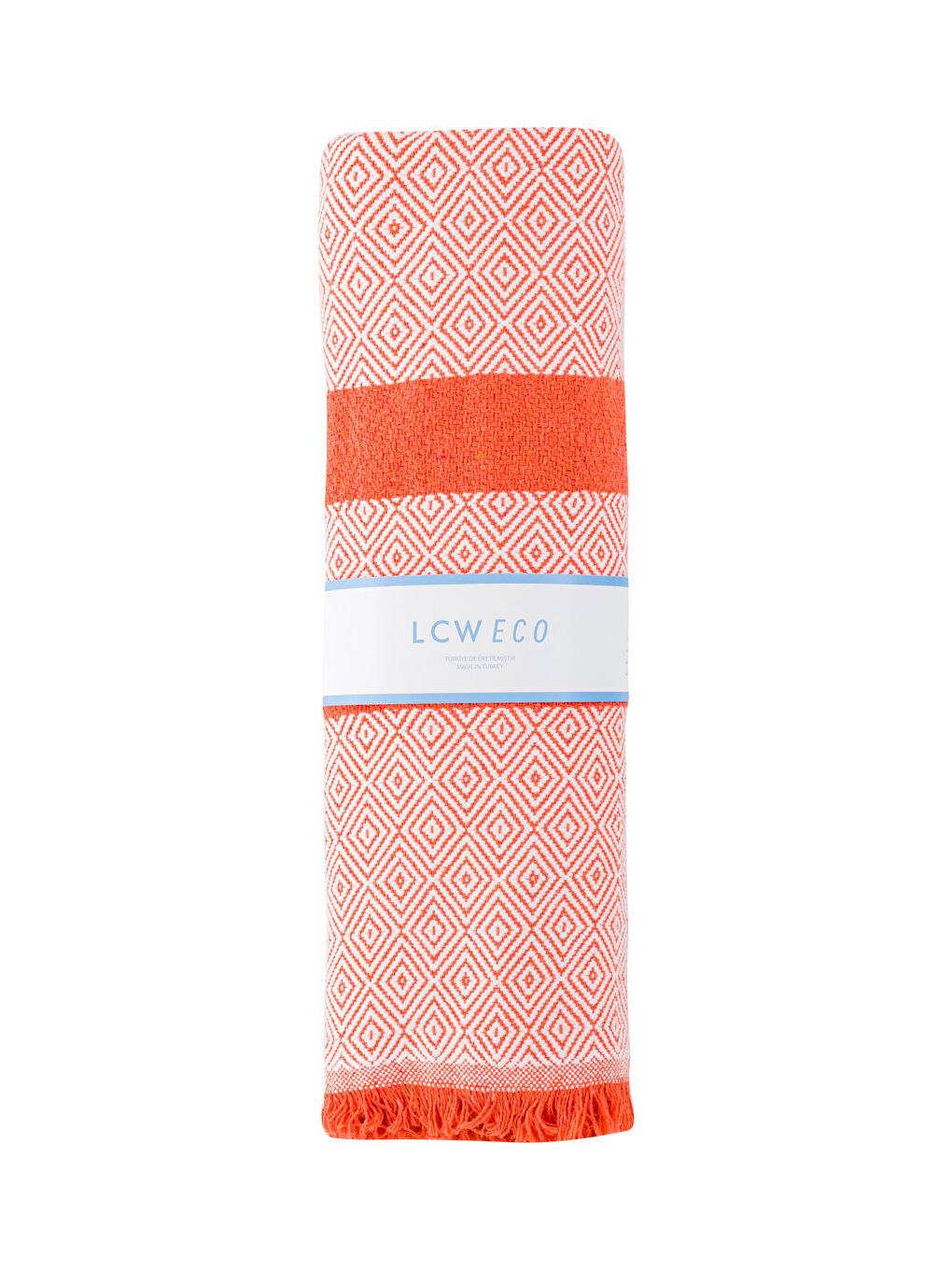 Turuncu Çizgi Desenli Havlu-3