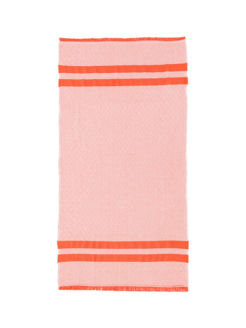 Turuncu Çizgi Desenli Havlu-4