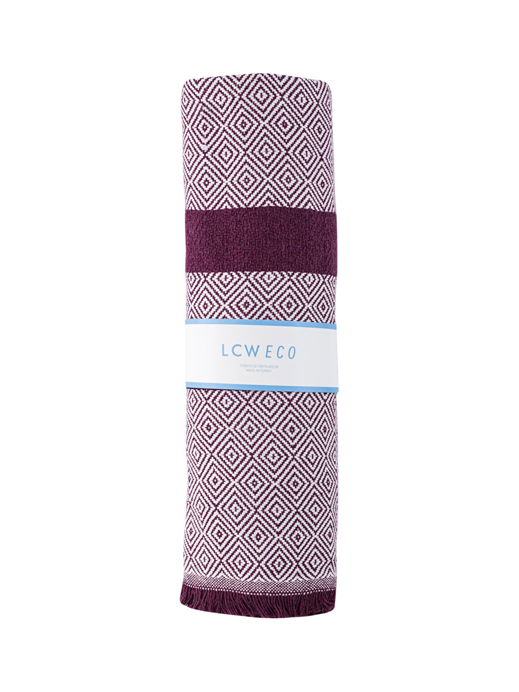 LCW ECO Bordo Çizgi Desenli Havlu - 3