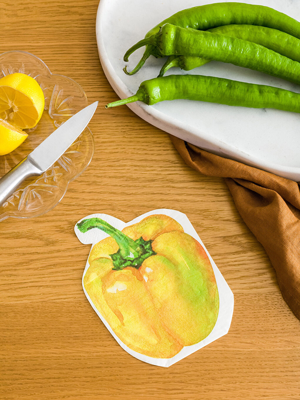 Șervețel de Hârtie Imprimat cu Ardei, 20 Buc.