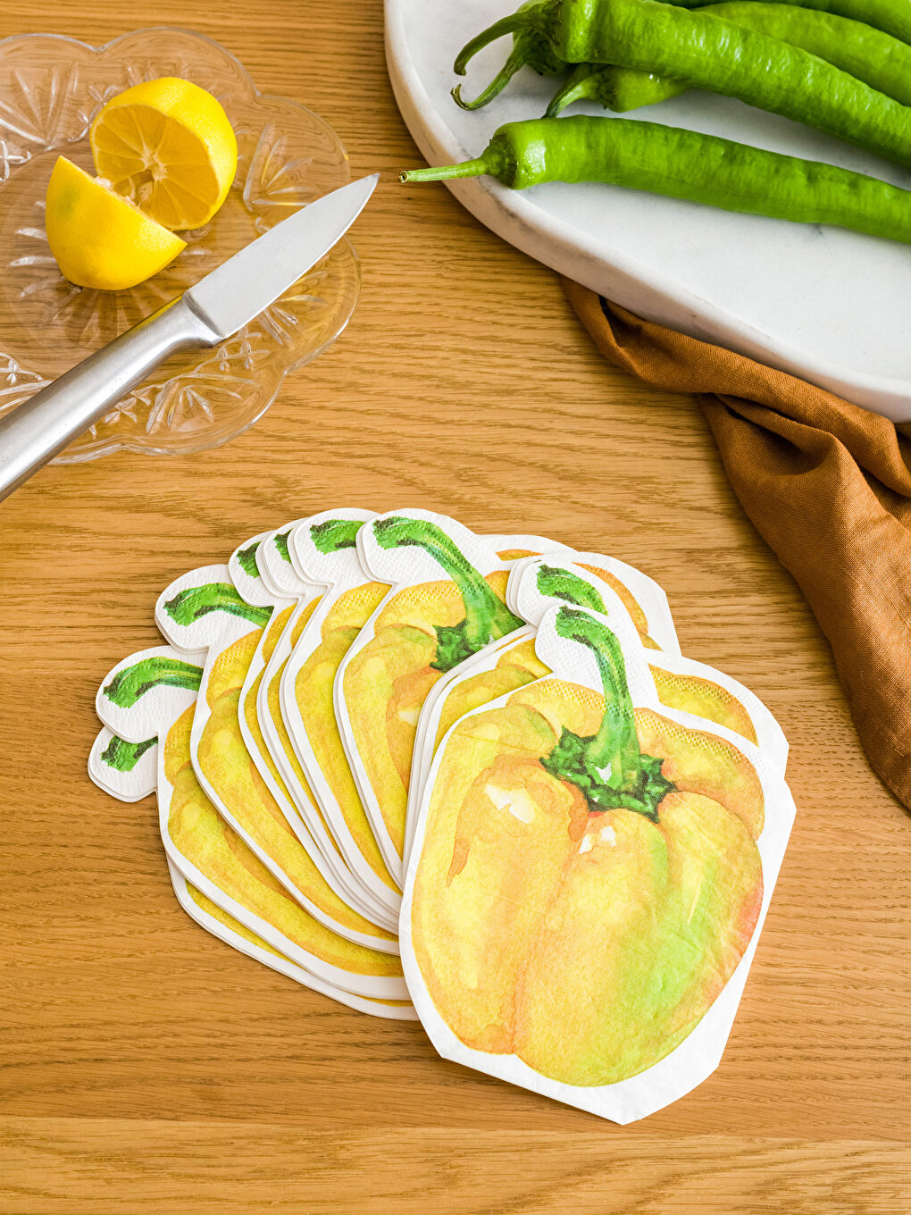 Șervețel de Hârtie Imprimat cu Ardei, 20 Buc.-1