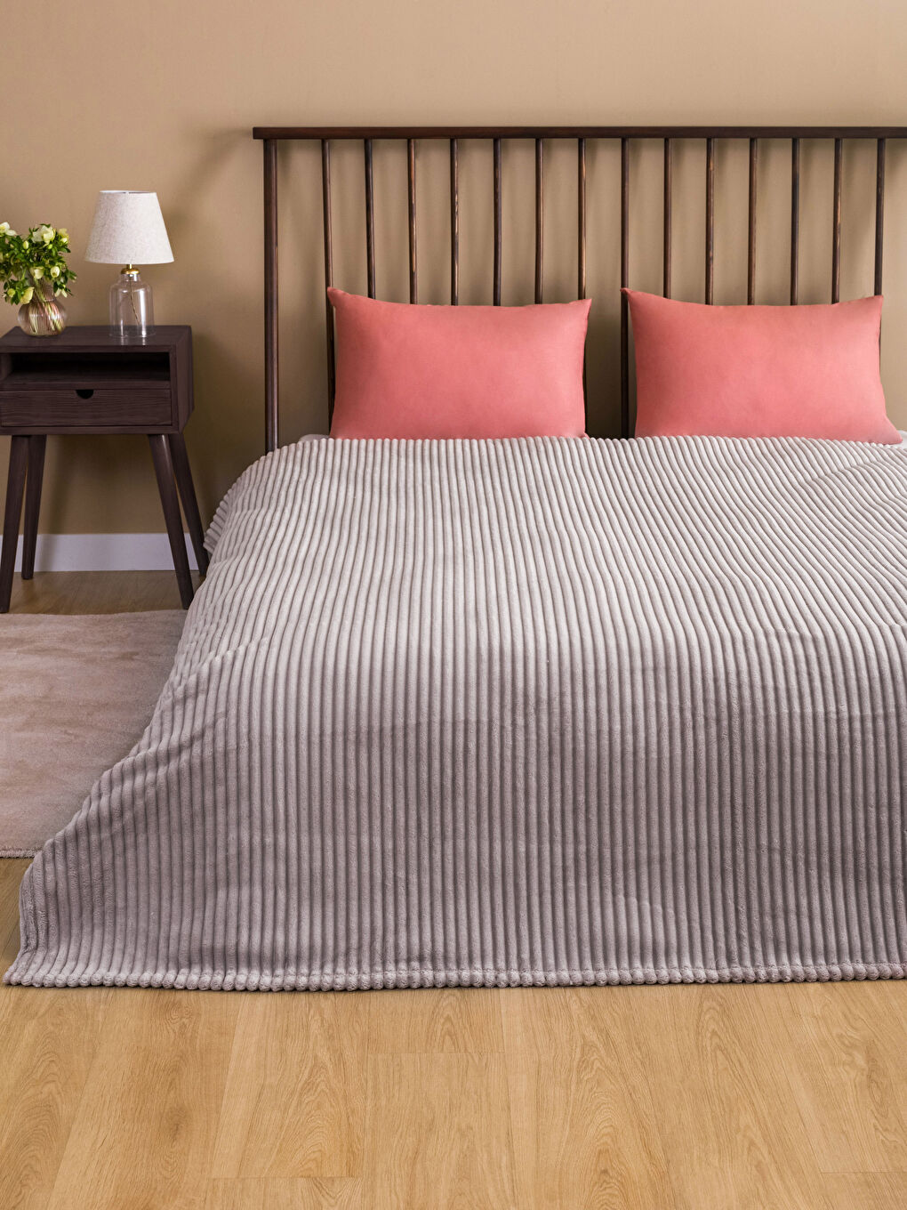 Двуспальное одеяло из велсофта вельвет 200x220 см