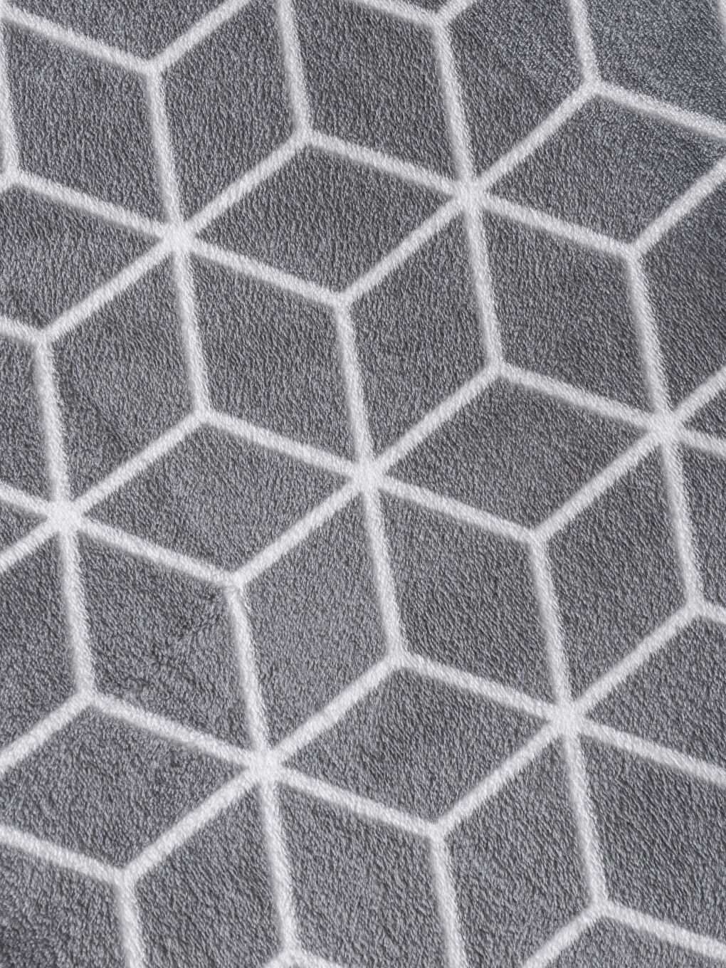 Gri Desenli Welsoft Tek Kişilik Battaniye 150x220 cm-2