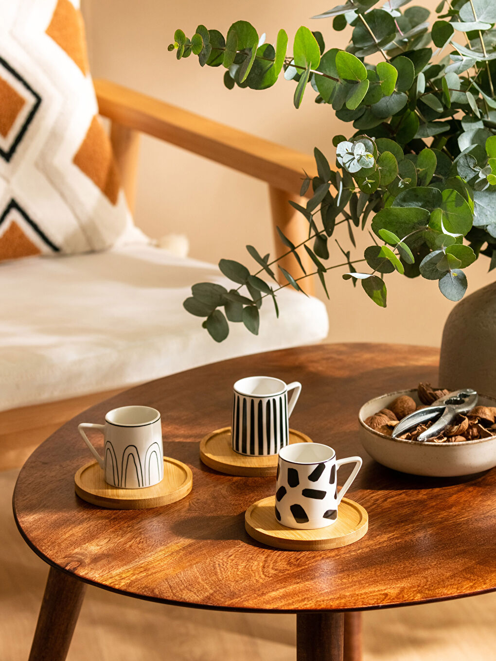LCW HOME Siyah Baskılı Türk Kahvesi Fincan Takımı 6 Kişilik - 1