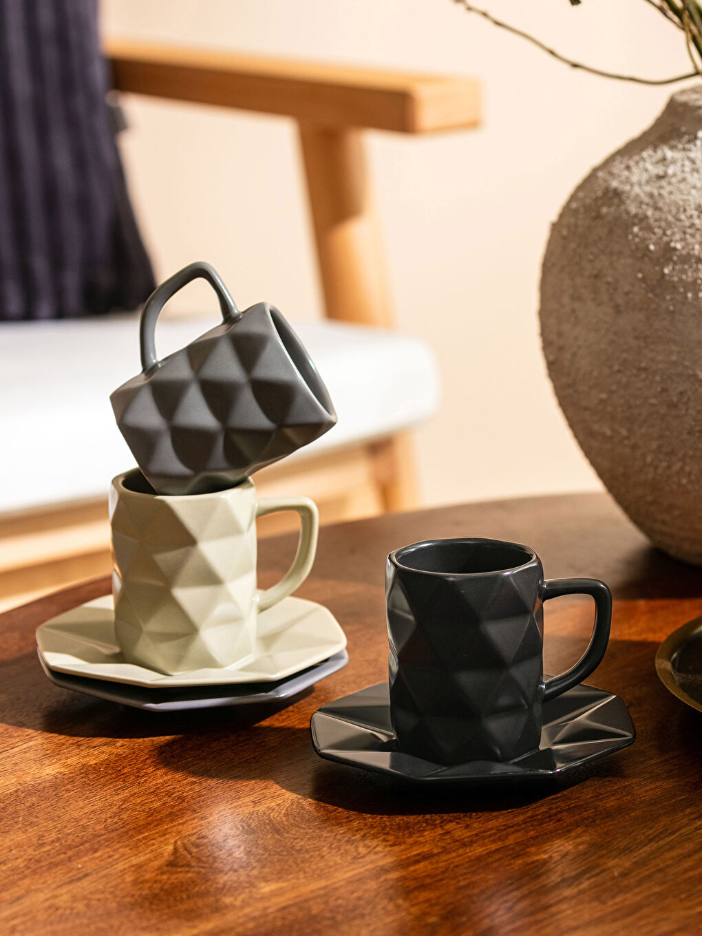 Karışık Desenli Türk Kahvesi Fincan Takımı 6 Kişilik-2