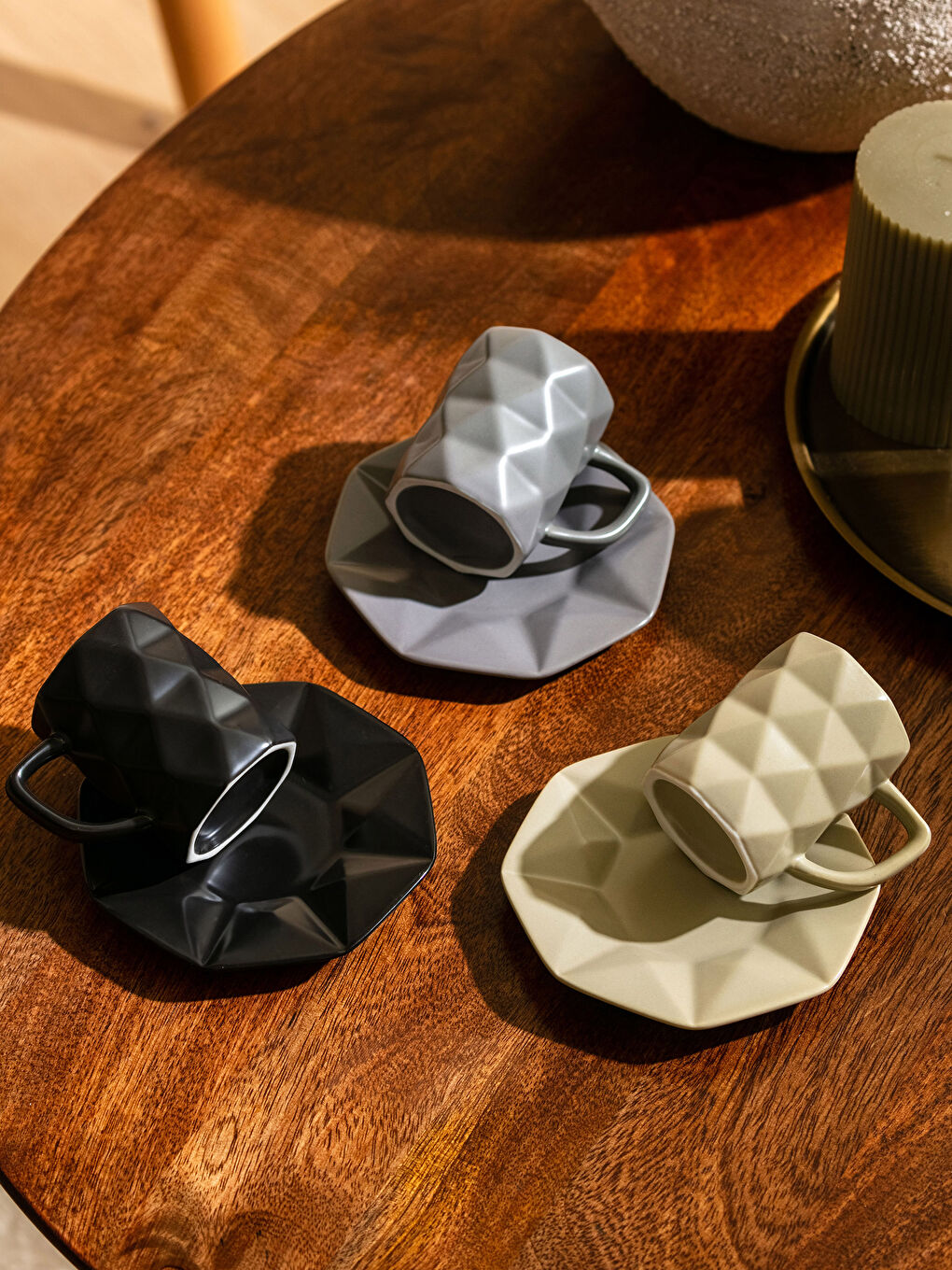 Karışık Desenli Türk Kahvesi Fincan Takımı 6 Kişilik-3