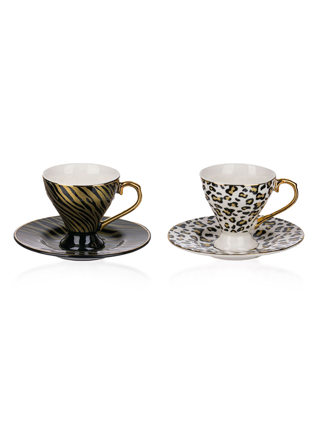 LCW HOME Bedrucktes Porzellan-Kaffeetassen-Set, 2er-Pack -S3CH53Z8-F9C