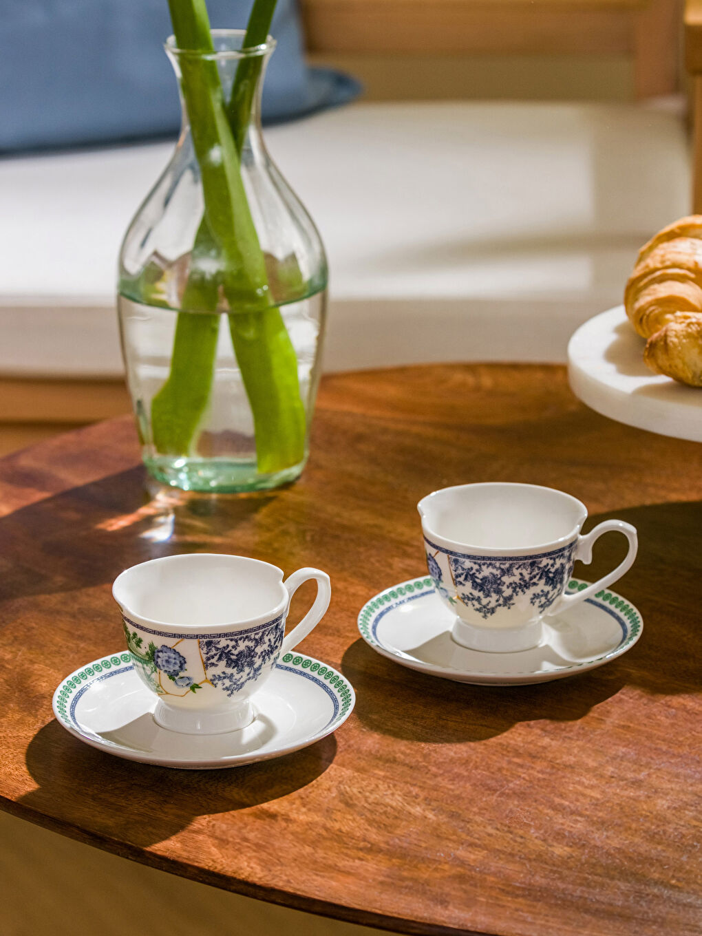 Printed Porcelain Coffee Cup Set of 2