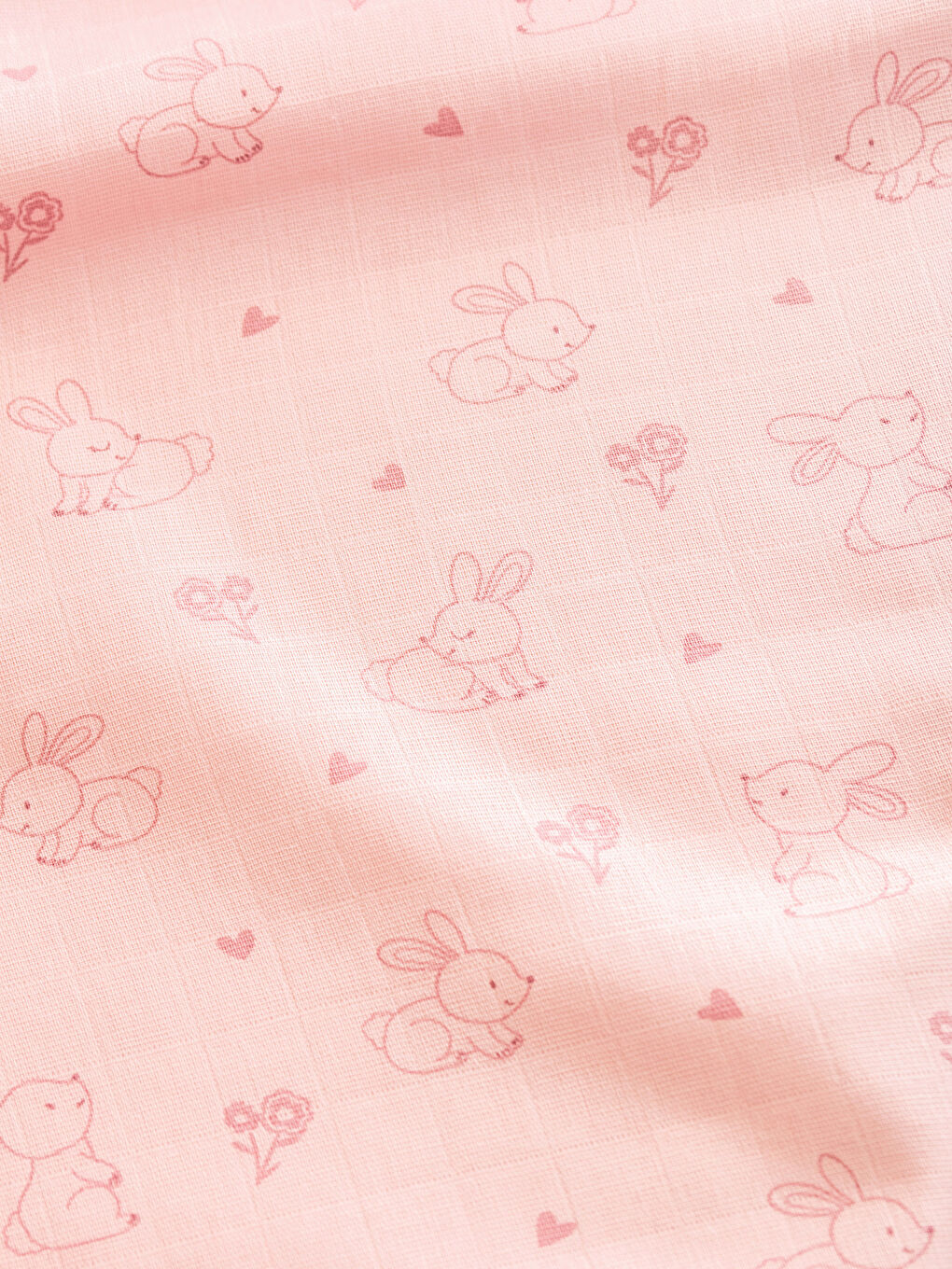 Baskılı Pamuklu Kız Bebek Müslin Bez-2