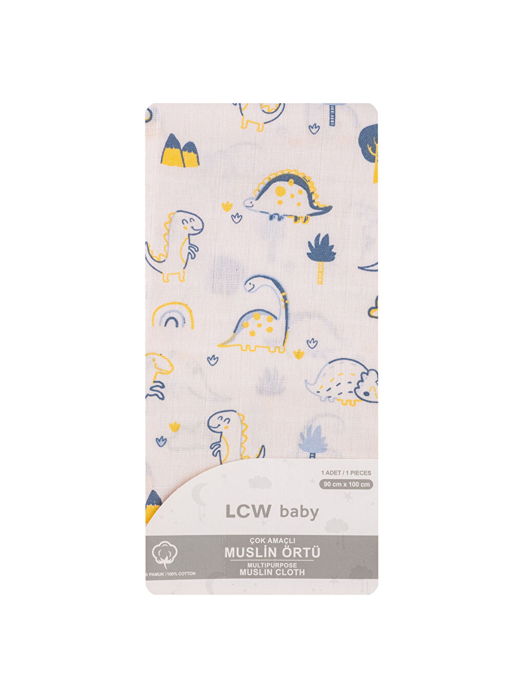 LCW baby Baskılı Erkek Bebek Müslin Bez 90x100 cm