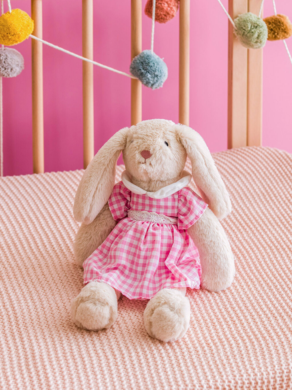 Pernă de Pluș Umplută Iepure pentru Bebelusi 38 Cm-1