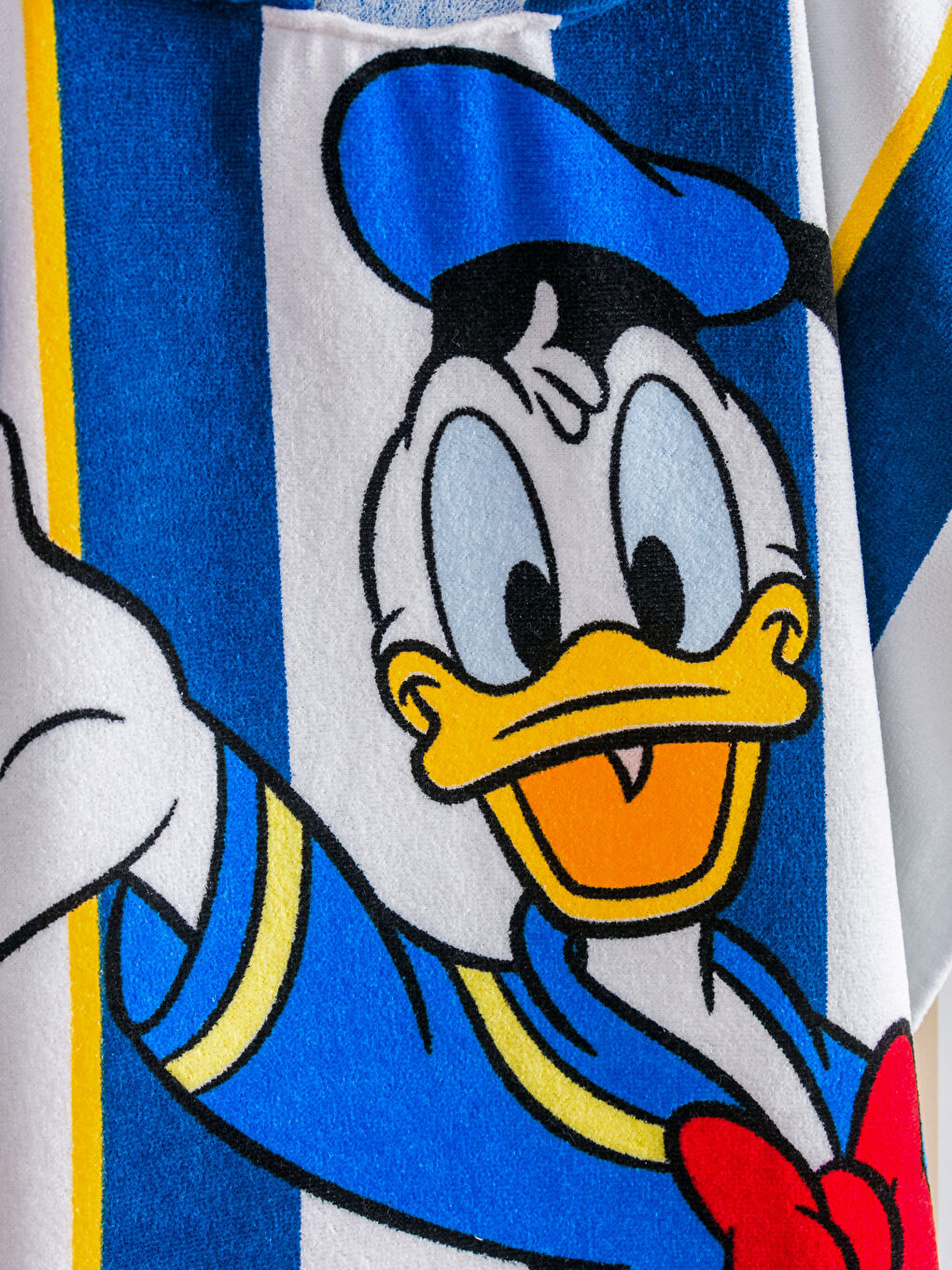 Donald Duck Patterned Hooded Boy Poncho Beach Towel -S3CY95Z4-F9C