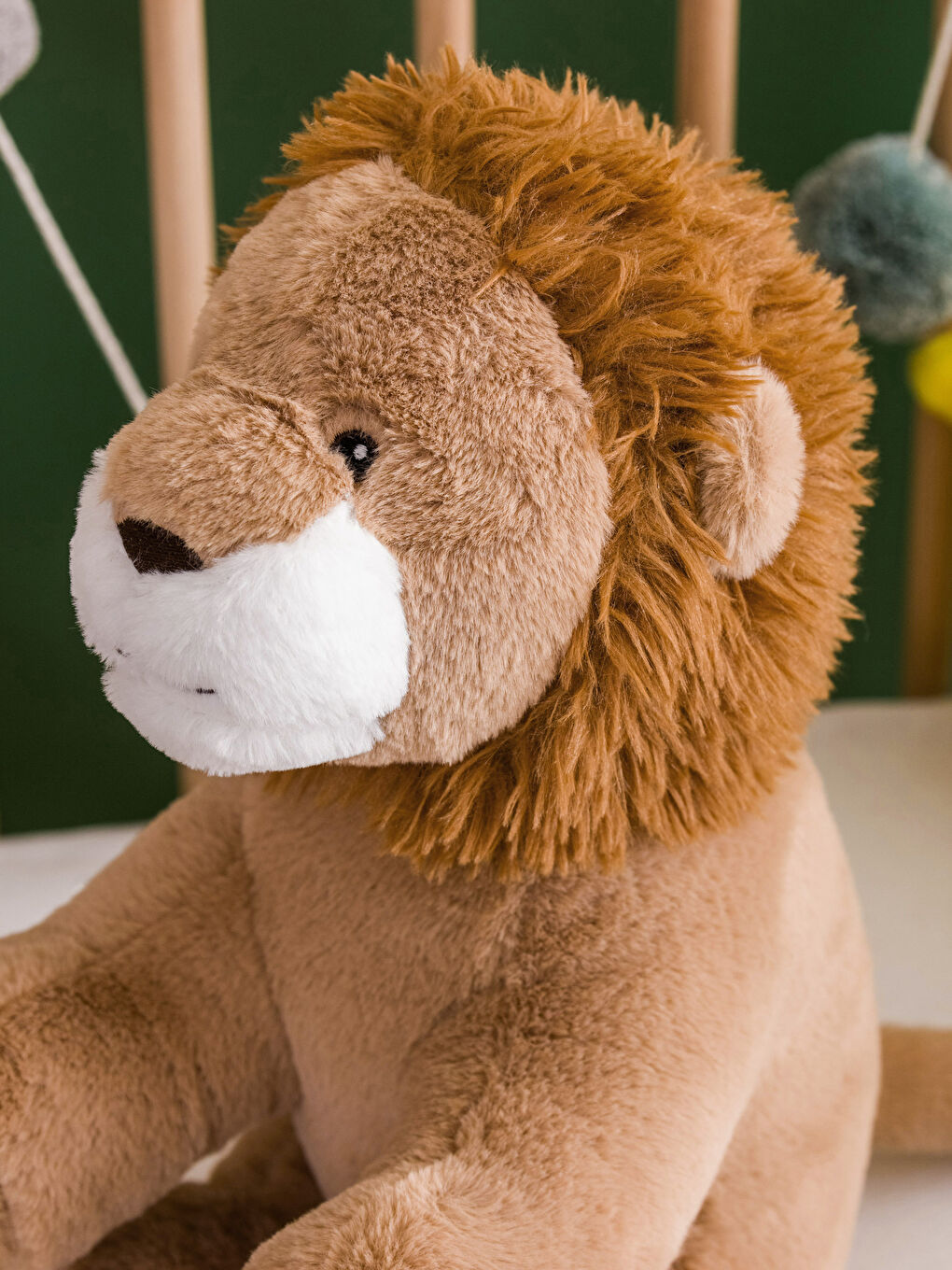 LCW HOME Kahverengi Aslan Figürlü Dolgulu Pelüş Bebek Kırlent 38 Cm - 2