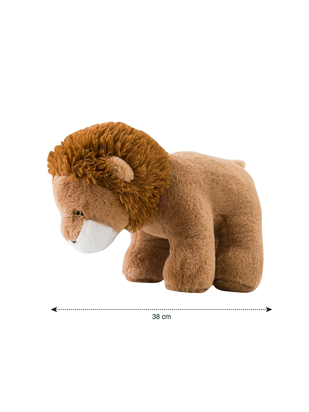 LCW HOME Kahverengi Aslan Figürlü Dolgulu Pelüş Bebek Kırlent 38 Cm - 4