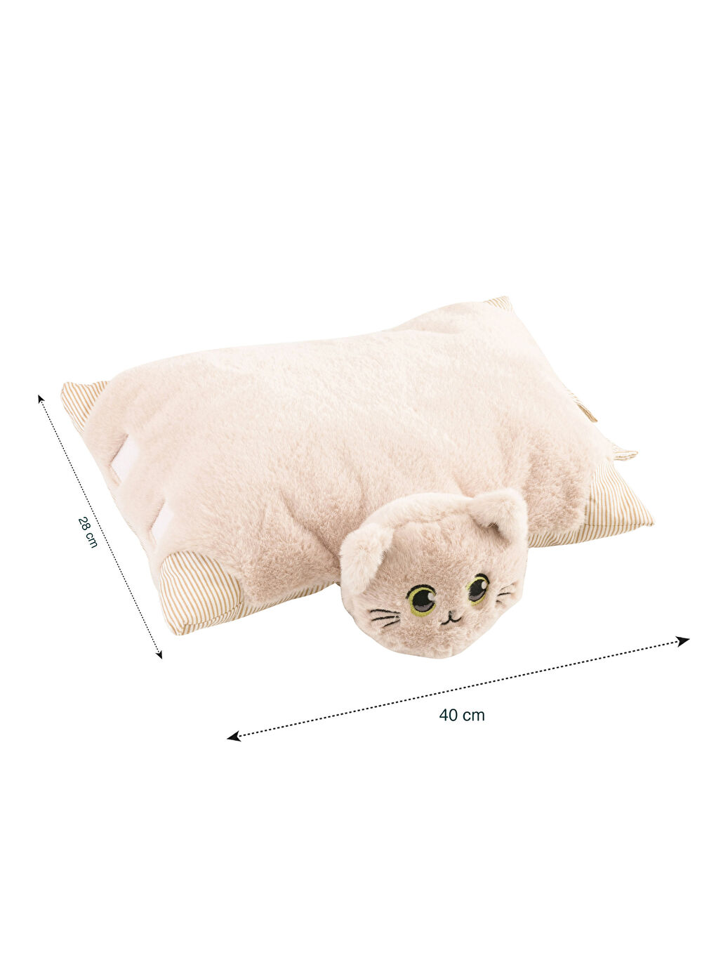 LCW HOME Kedi Figürlü Pelüş Bebek Kırlent 28x40 cm