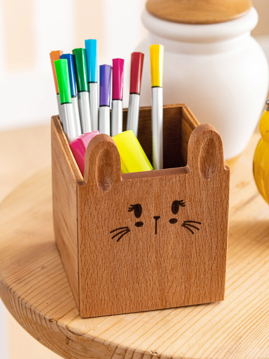 LCW HOME Tavşan Baskılı Ahşap Kutu 10x10 Cm -S3DG34Z8-S1J