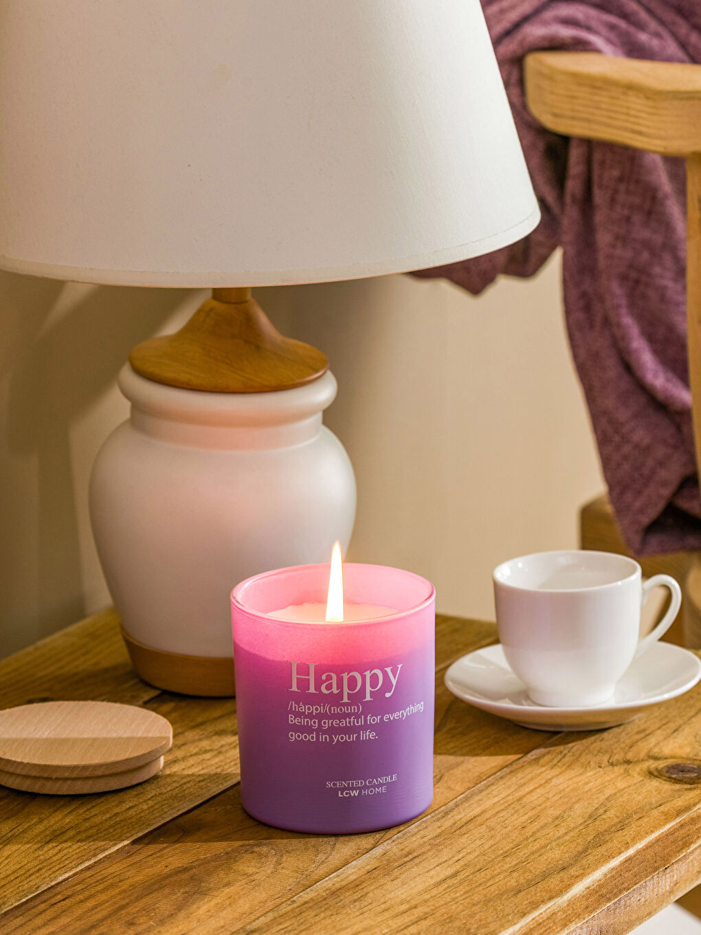 Lumânare Decorativă din Sticlă Imprimată 190 Ml