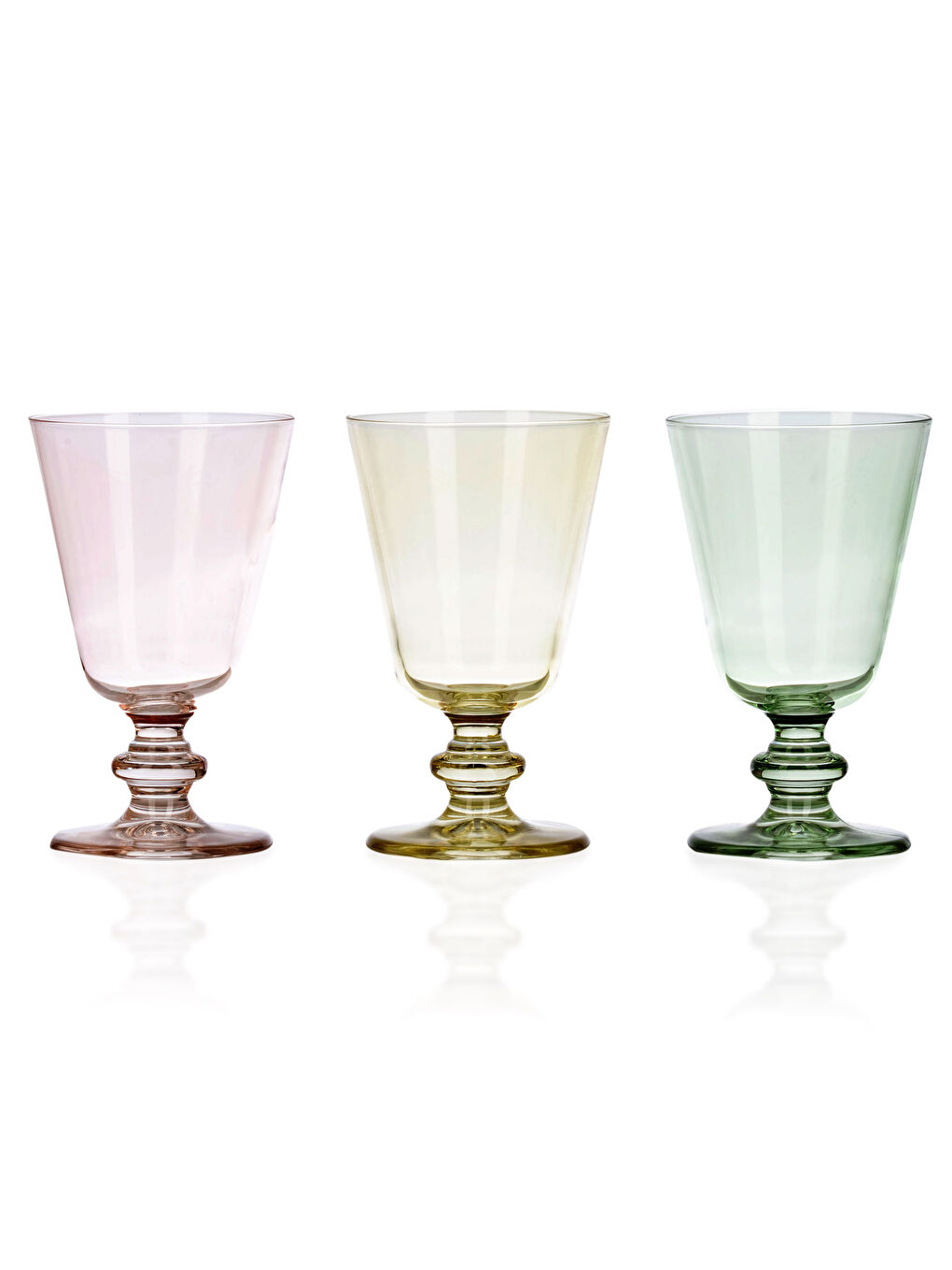 Pembe Cam Kadeh Bardak 3'lü 240 ml-4